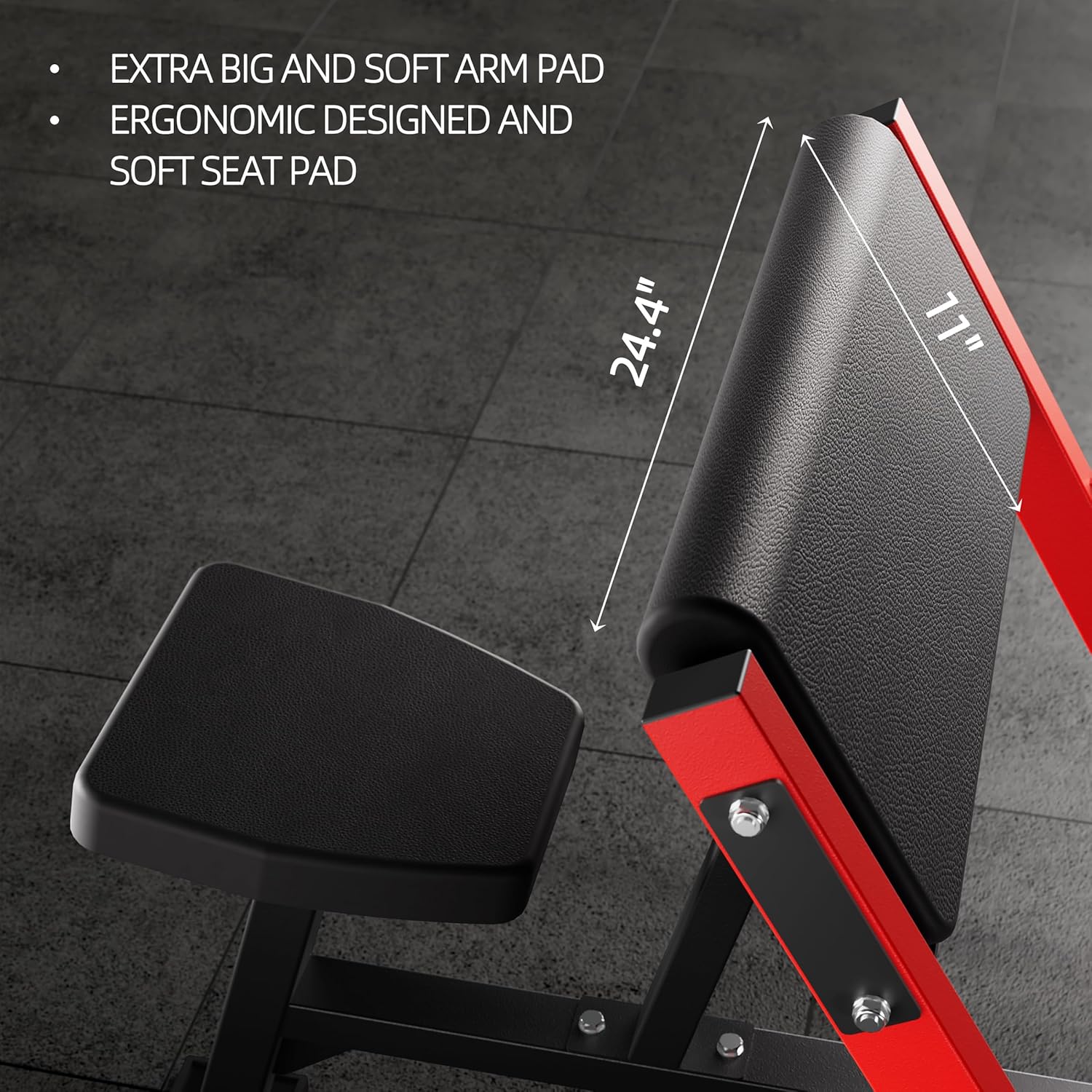 Fitness Adjustable Arm Bicep Tricep Preacher Curl Bench and Machine，Seated Barbell Dumbbell Workout Equipment Station for Home Gym