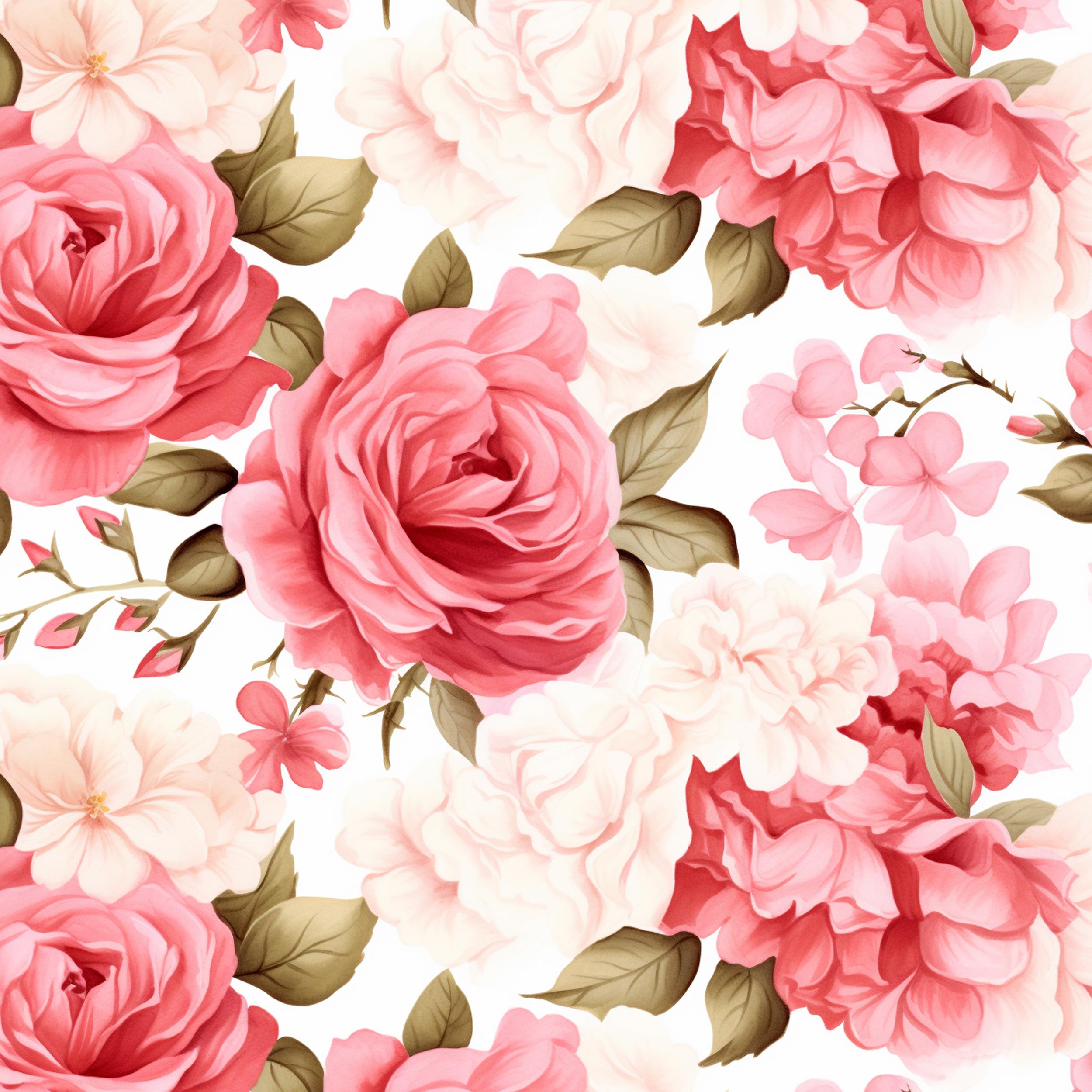 HEKO PANELS Stoff Oxford Wasserdichte Meterware Canvas-Stoff Polyester Nähstoff Dekostoffe Handwerken Wasserabweisend Blickdicht Blumenmuster Blumen Aquarell Wasserfarbe 2 Meter 155 x 200 cm DX2119
