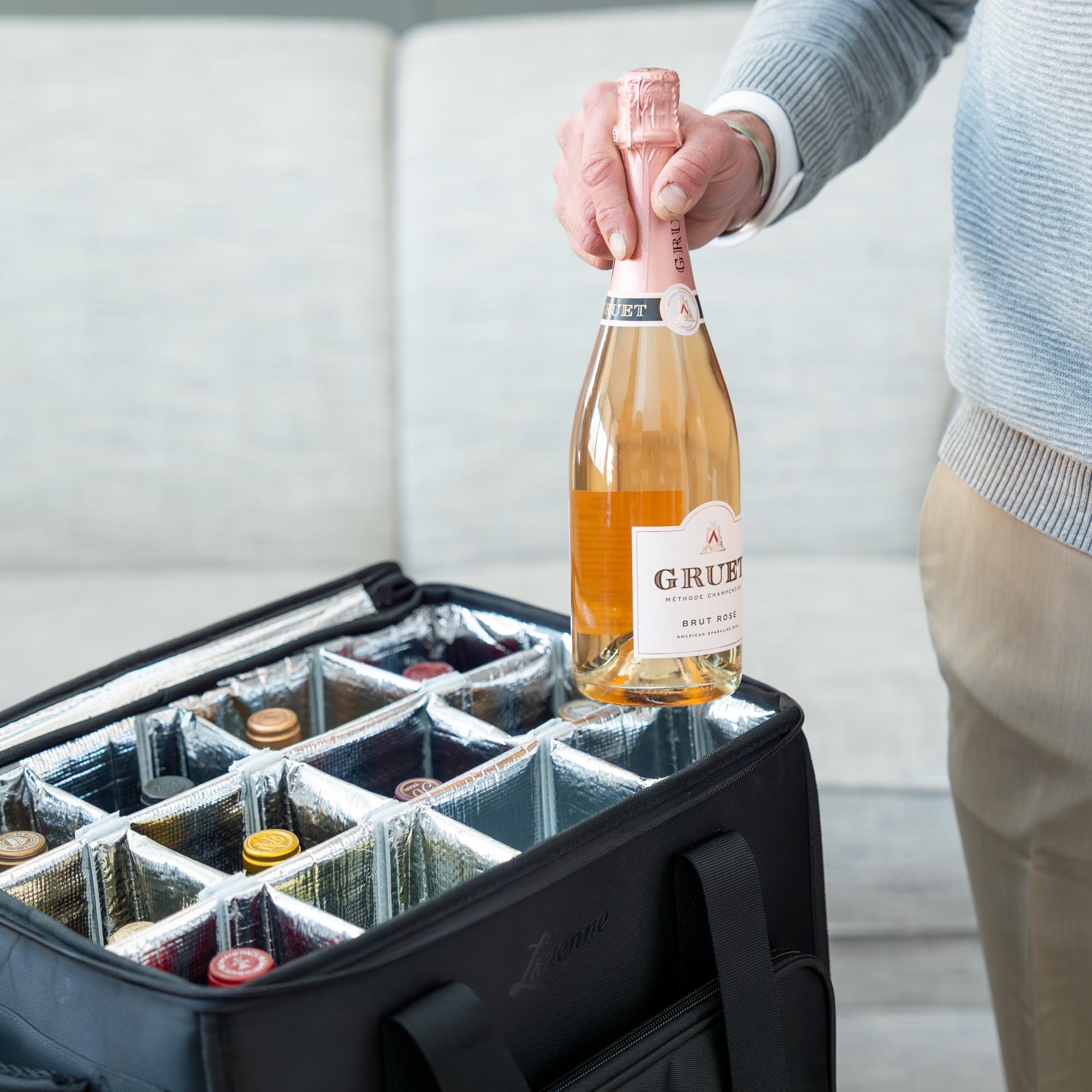 Sac Isotherme Bouteille Vin - Sac de Voyage pour Bouteilles de Vin - Porte Bouteille Vin pour Professionnel et Amateur