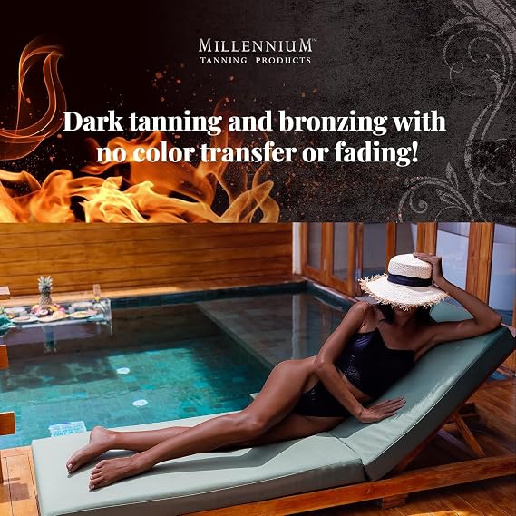 Millennium: Dark Tanning Lotion for Tanning Beds or Outdoors - Tanning Bed Lotion with Bronzer & Silicone for Tattoo Protection - Women & Mens Tanning Lotion - Insanely Black 60x, Mega Tingle, 13.5oz
