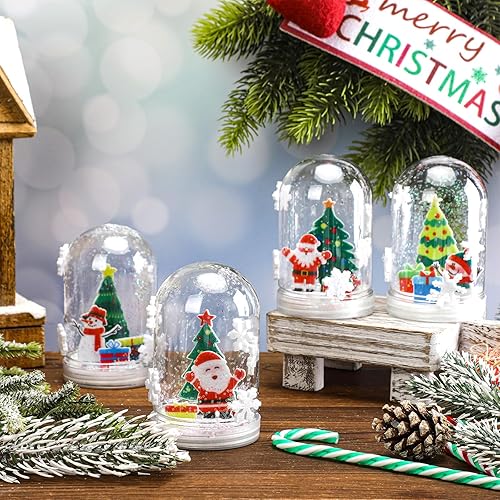 Miniatura 2 de Shappy 12 juegos de globos de nieve con purpurina de Navidad, kits de manualidades para niños, Pascua, bricolaje, haz tus propios globos de nieve,