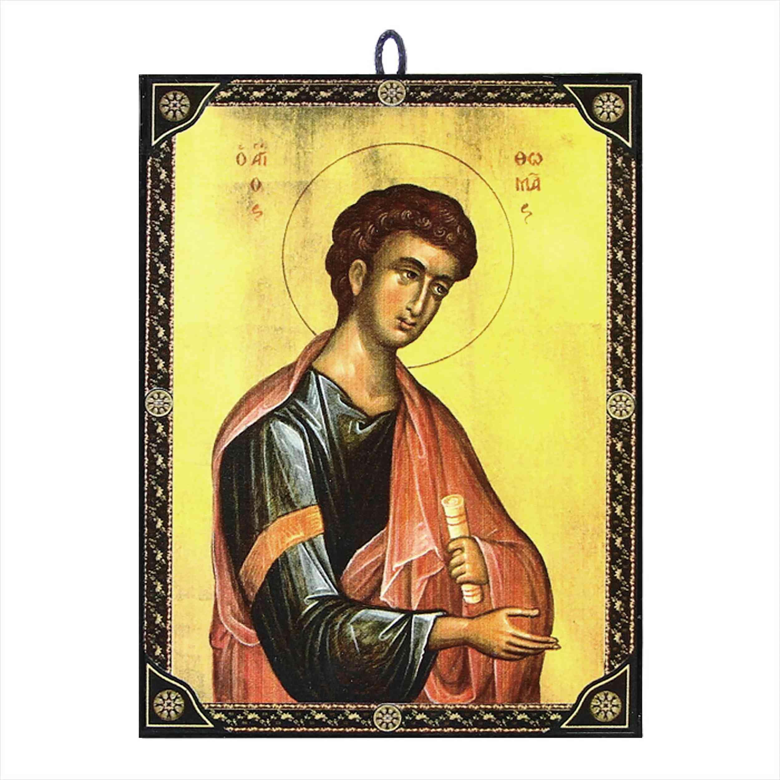 NKlaus Icon Thomas Apostle 9.7 x 13.5 x 1.2 cm Christian Icon Orthodox from Greece 60105