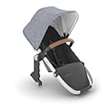 RumbleSeat V2+ Second Lower Seat/Compatible with Vista V2 and Vista V3 / Adapters, Bumper Bar, Bug Shield Included/Gregory (Blue Mélange/Silver Frame/Saddle Leather)