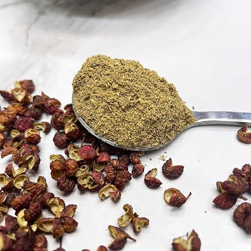 Miniatura 6 de BAILINHOU Polvo de grano de pimienta Sichuan 1.08oz30g, Mapo Tofu y cocina china, granos de pimienta szechuan rojos molidos ORIGINAL IMPORTADO de