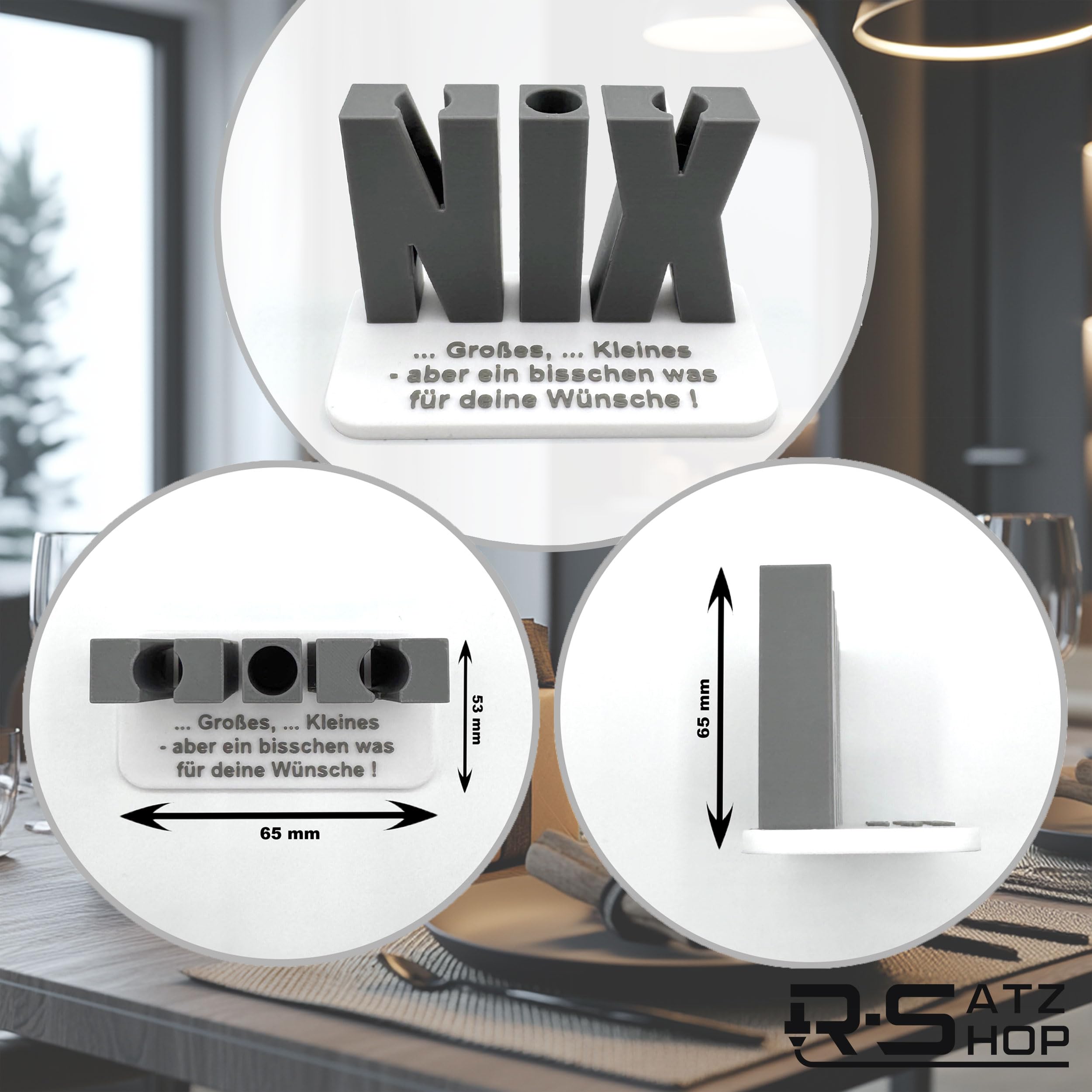 R-Satz Shop NIX Money Gift / 3D Letters with Hole for Banknotes / Creative Gift Idea for Money Gift for Birthdays and More / Nothing as a Money Gift / Not a Gift Idea - Image 4
