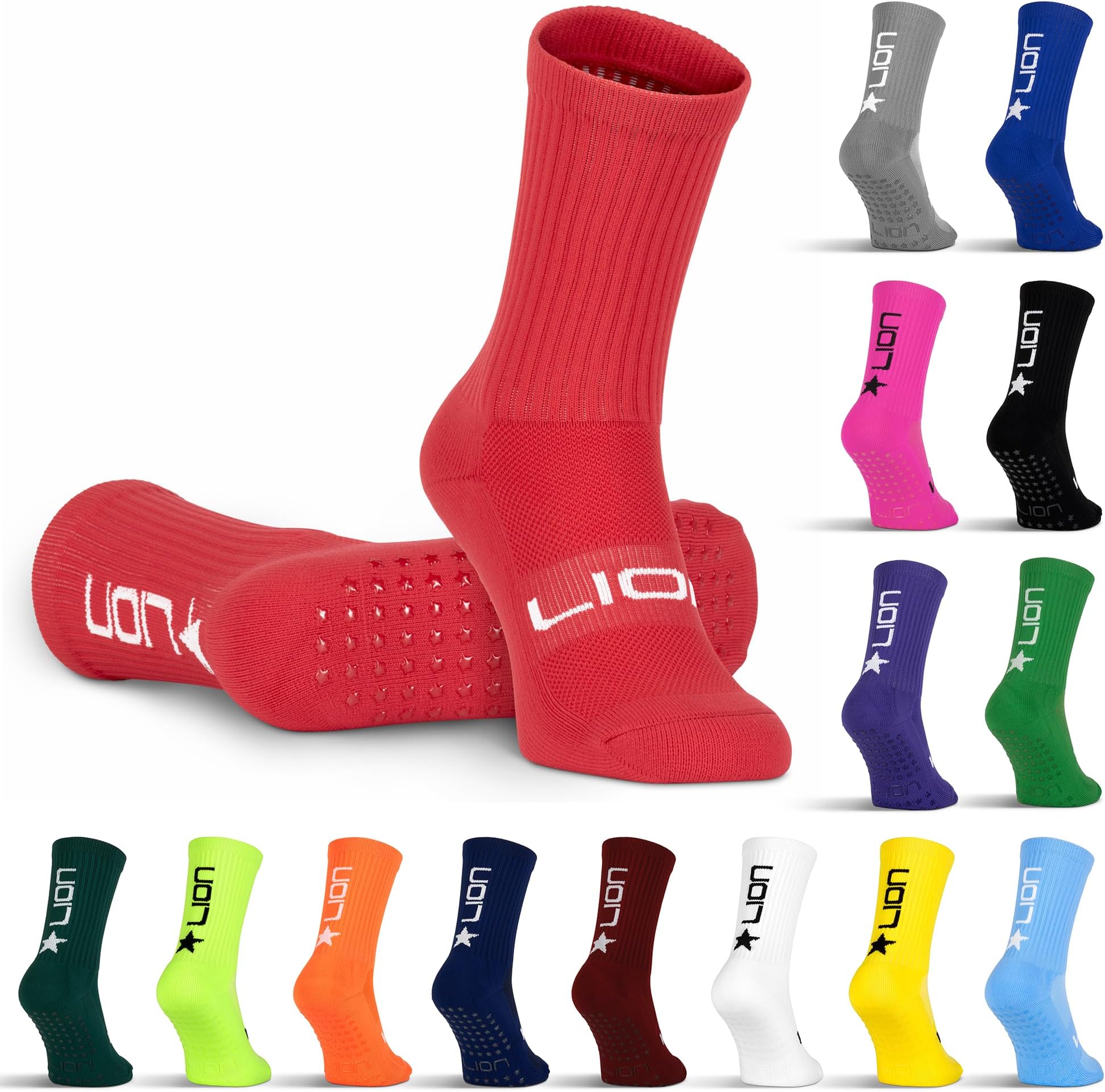 Football Grip Socks For Men/Women/Kids - Variety Of Colours To Match Your Team Kit & Sleeve Socks