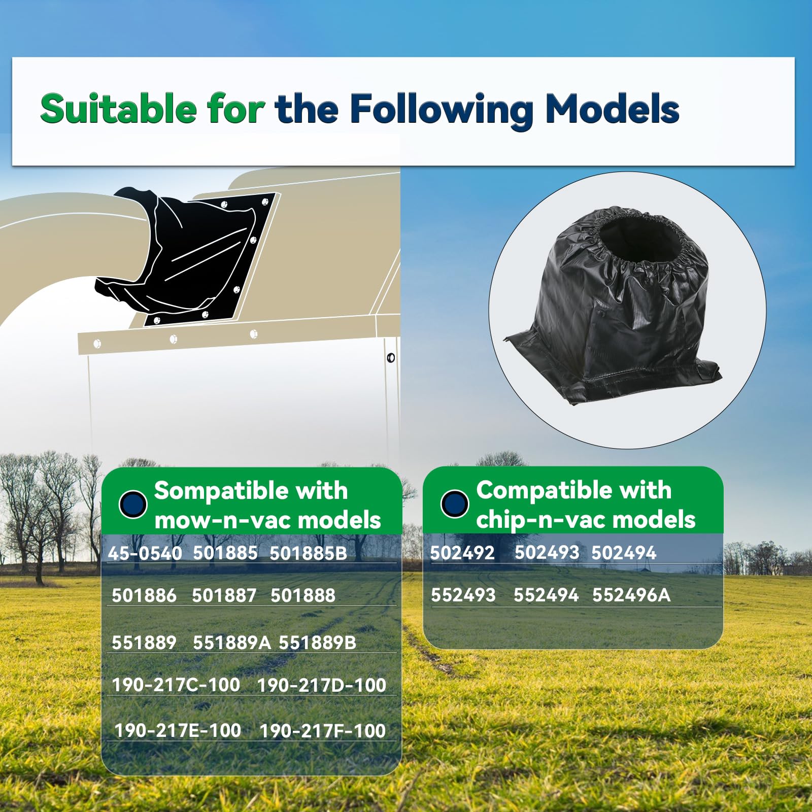 Partes de aspiradora de césped para Agri Fab, piezas de repuesto para cortacésped Agri Fab, bota dura para cortacésped, 1 paquete, negro (48133)