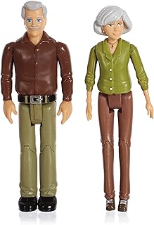 Sweet Li'l Family Set of Grandparents Action Figure Set, Dollhouse People Grandma and Grandpa