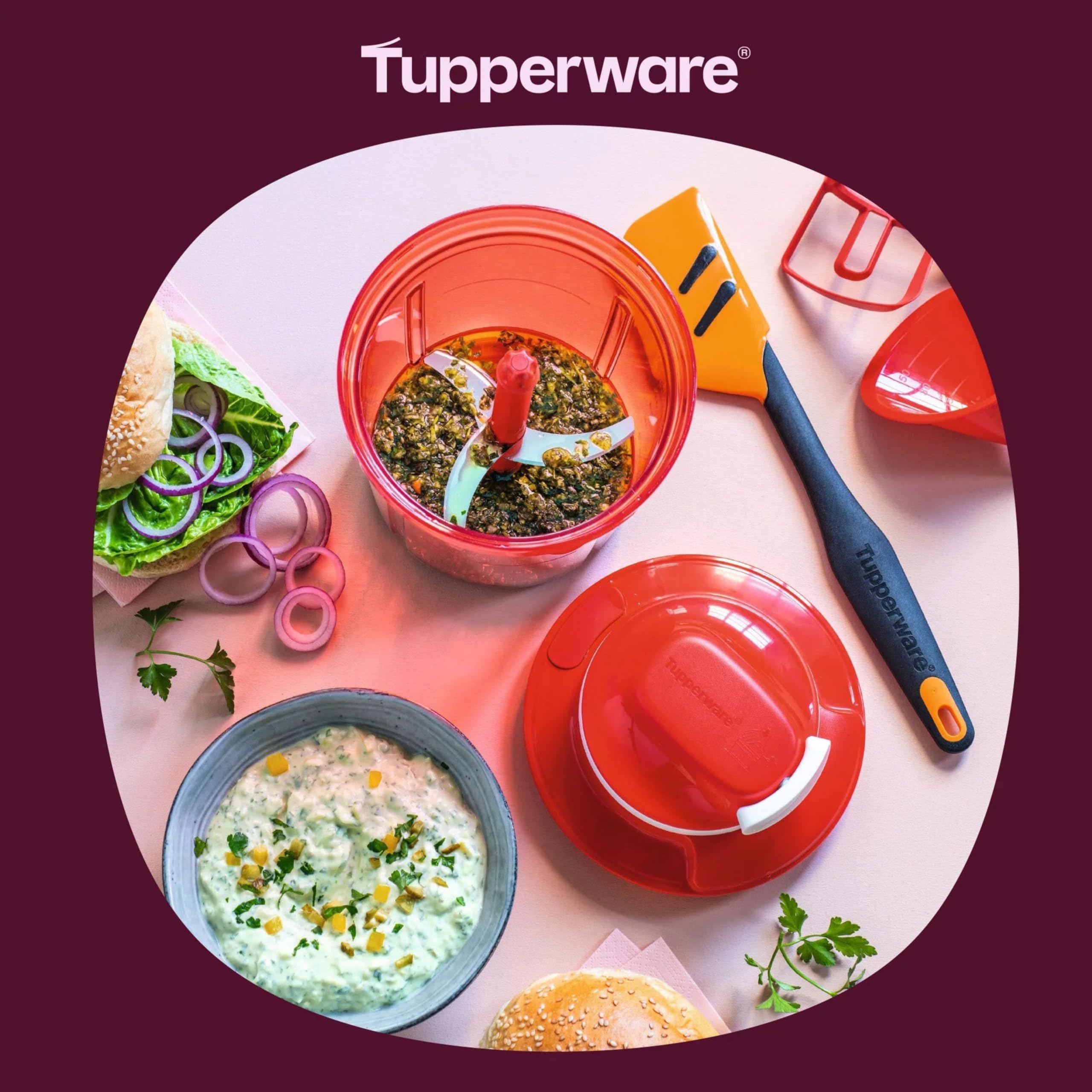Tupperware Chef Extra-Chef Supersonic - Picador (1,35 L), color rojo