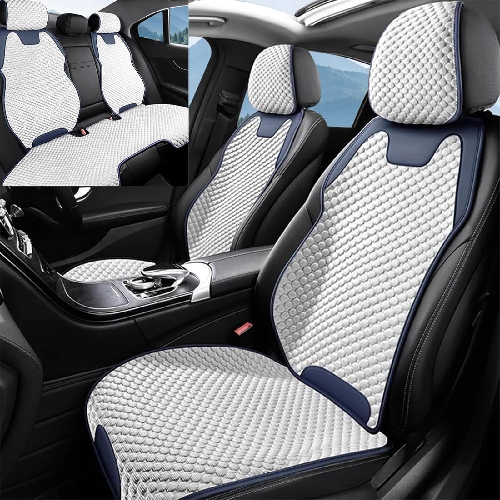 Housse Siège Voiture Ford Edge II Accessoires Intérieur Coussin Antidérapant Auto - 8