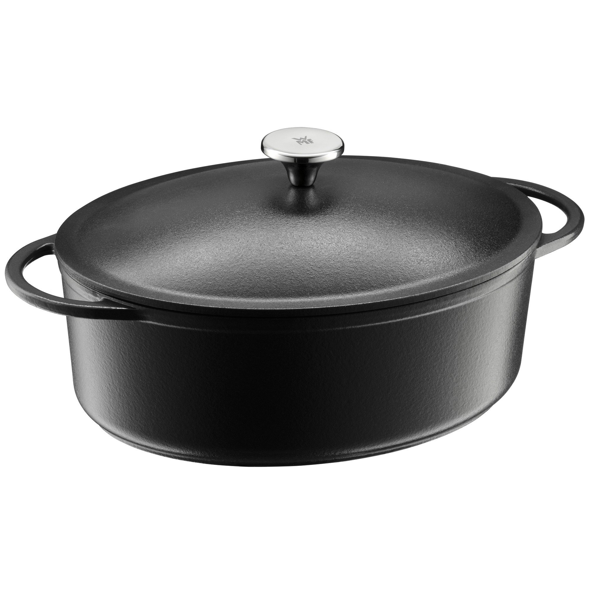 WMFRoasting Dish with Lid, Oven-Safe, 5 Litres, Cast Iron Induction, Enamelled, Cast Iron Lid, Casserole Dish 30 x 23.5 cm