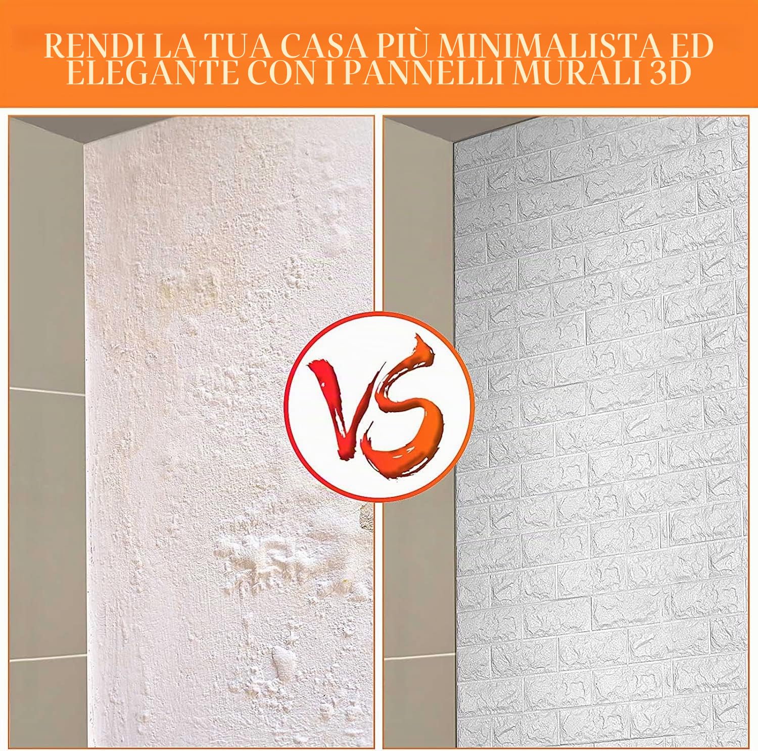 Grace Baltic - 10 pannelli da parete 3D, autoadesivi, effetto pietra, 77 x 70 cm, spessore: 5 mm (bianco)