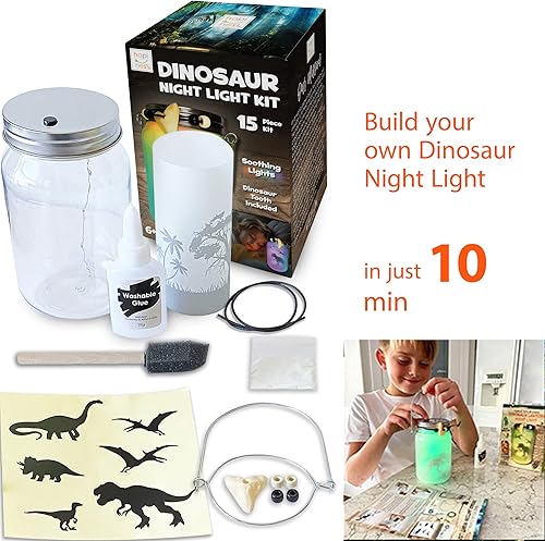 Miniatura 2 de Hapinest Kit de luz nocturna de linterna de juguete de dinosaurio, regalo de artes y manualidades para niños o niñas de 6, 7, 8, 9, 10 años en