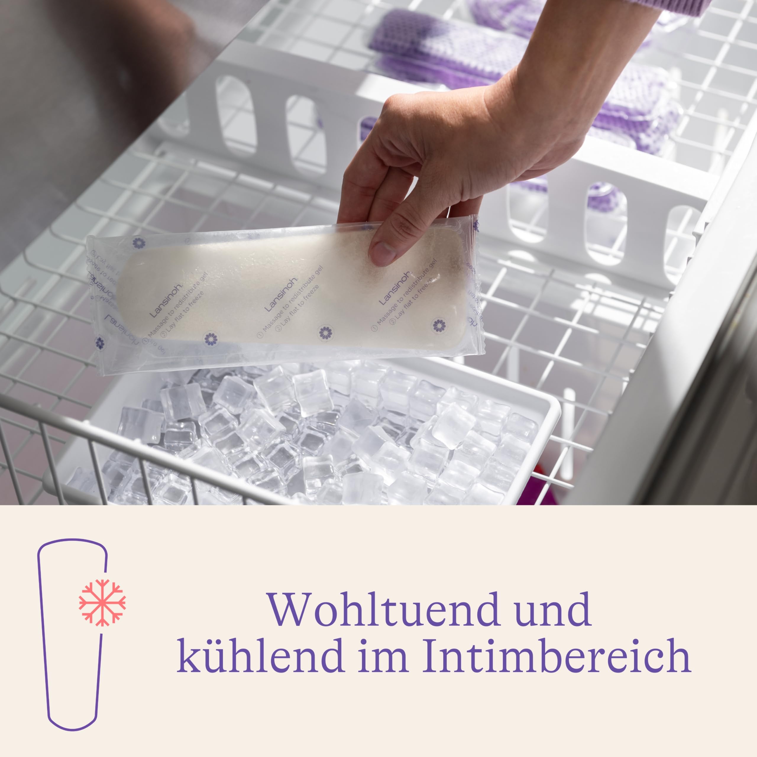 Lansinoh Intimpad Cool & Care​ - maximaler Kühlkomfort & Pflege im Wochenbett - feuchtigkeitsspendendene Gel-Pads mit Bio Aloe Vera und Hamamelis - 8 Stück