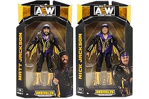AEW Unrivaled 7 Young Bucks Action Figures: Ringside Exclusive 2-Pack (Nick & Matt Jackson)