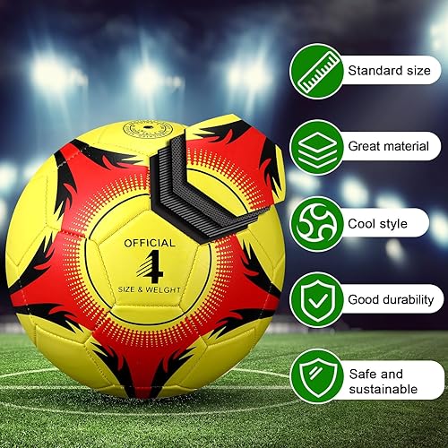 Miniatura 3 de 12 pelotas de fútbol a granel con 2 bombas, tamaño oficial, pelota de fútbol desinflada para interior y exterior, juego deportivo, entrenamiento