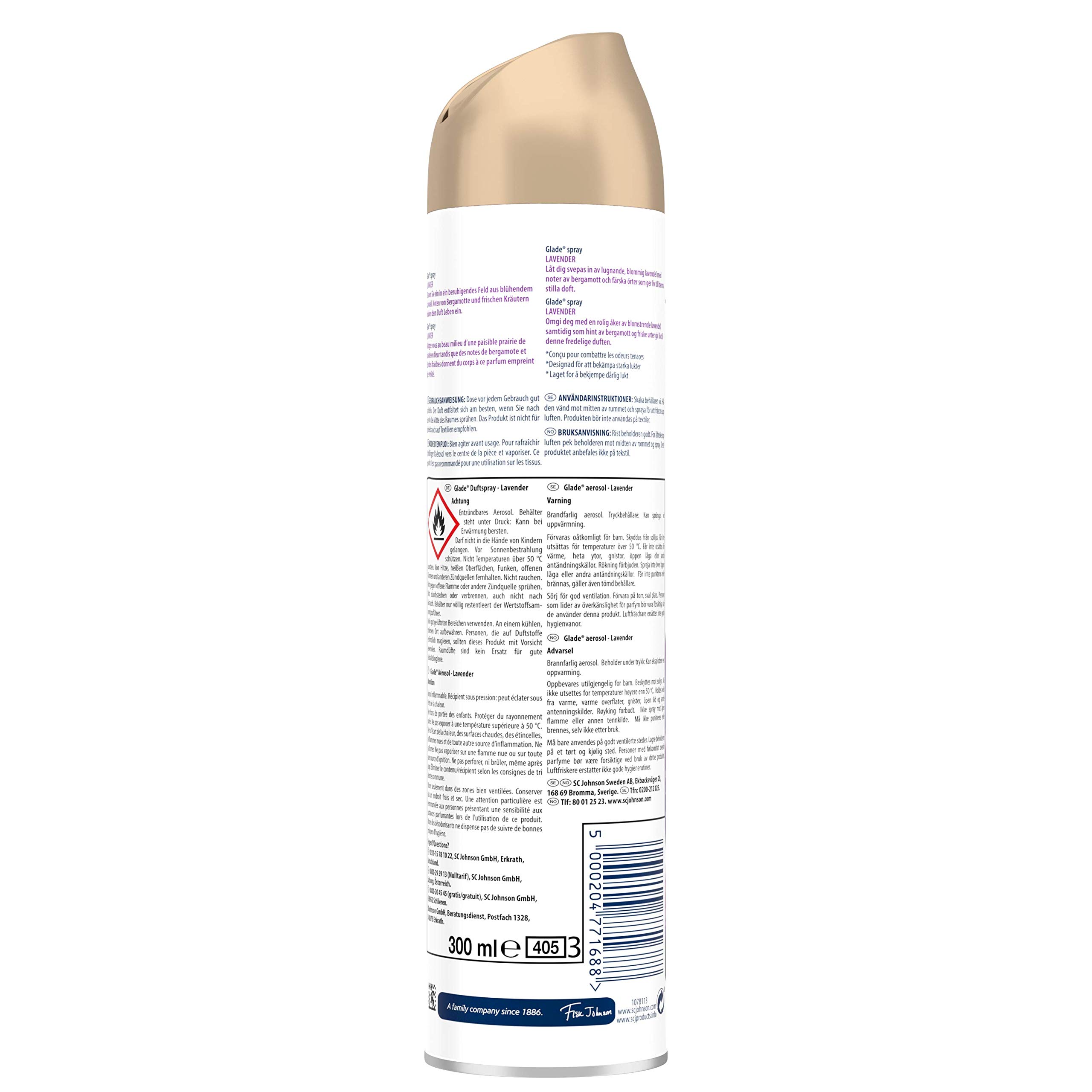 Glade - Deodorante spray per ambienti, fragranza: lavanda, 2130 g