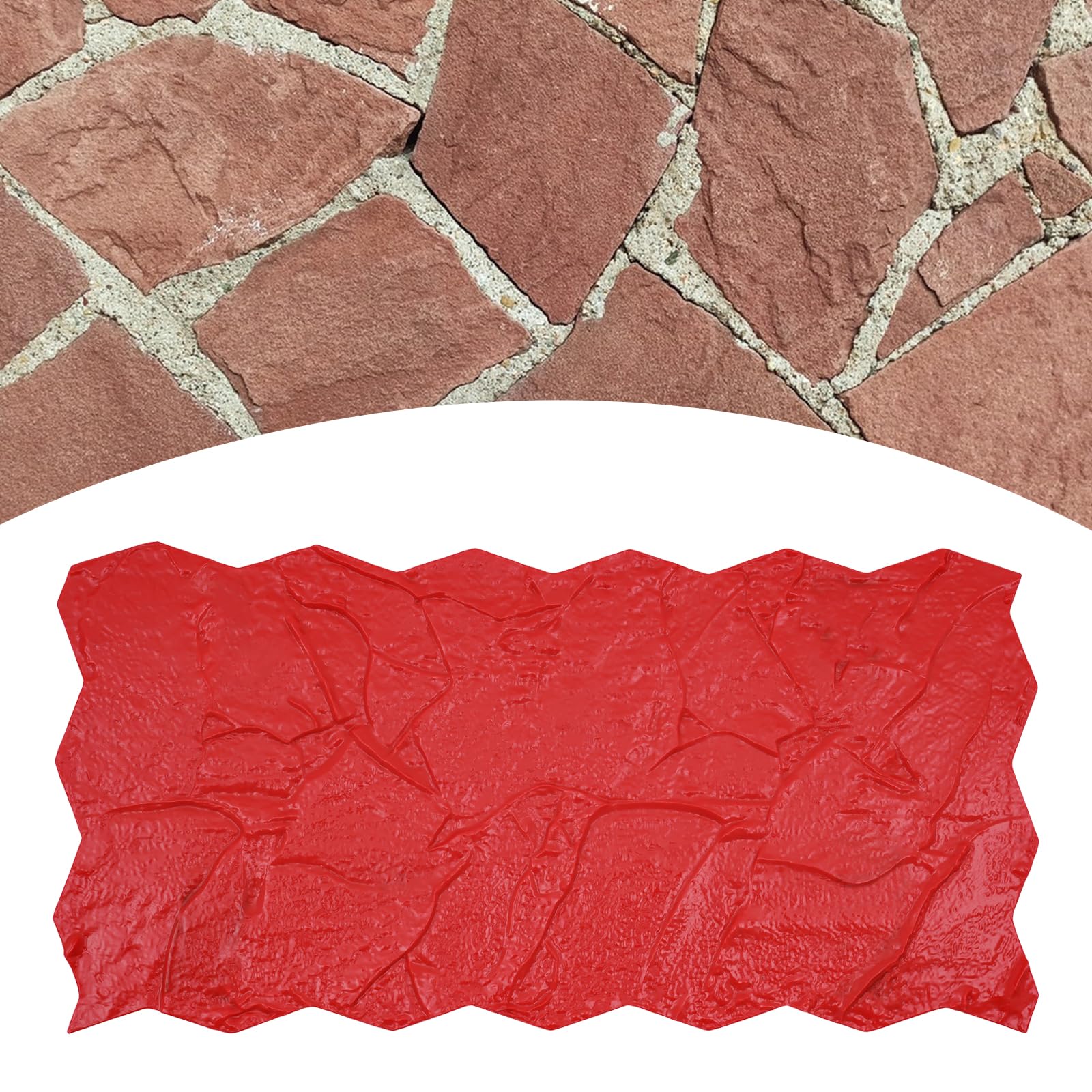Formy do stempli betonowych o fakturze słojów drewna, 17,09 x 9,92 cala, prostokątne maty do stempli betonowych, forma ścienna o fakturze cementu do ścieżek dziedzińcowych (23,62 x 11,81 x 0