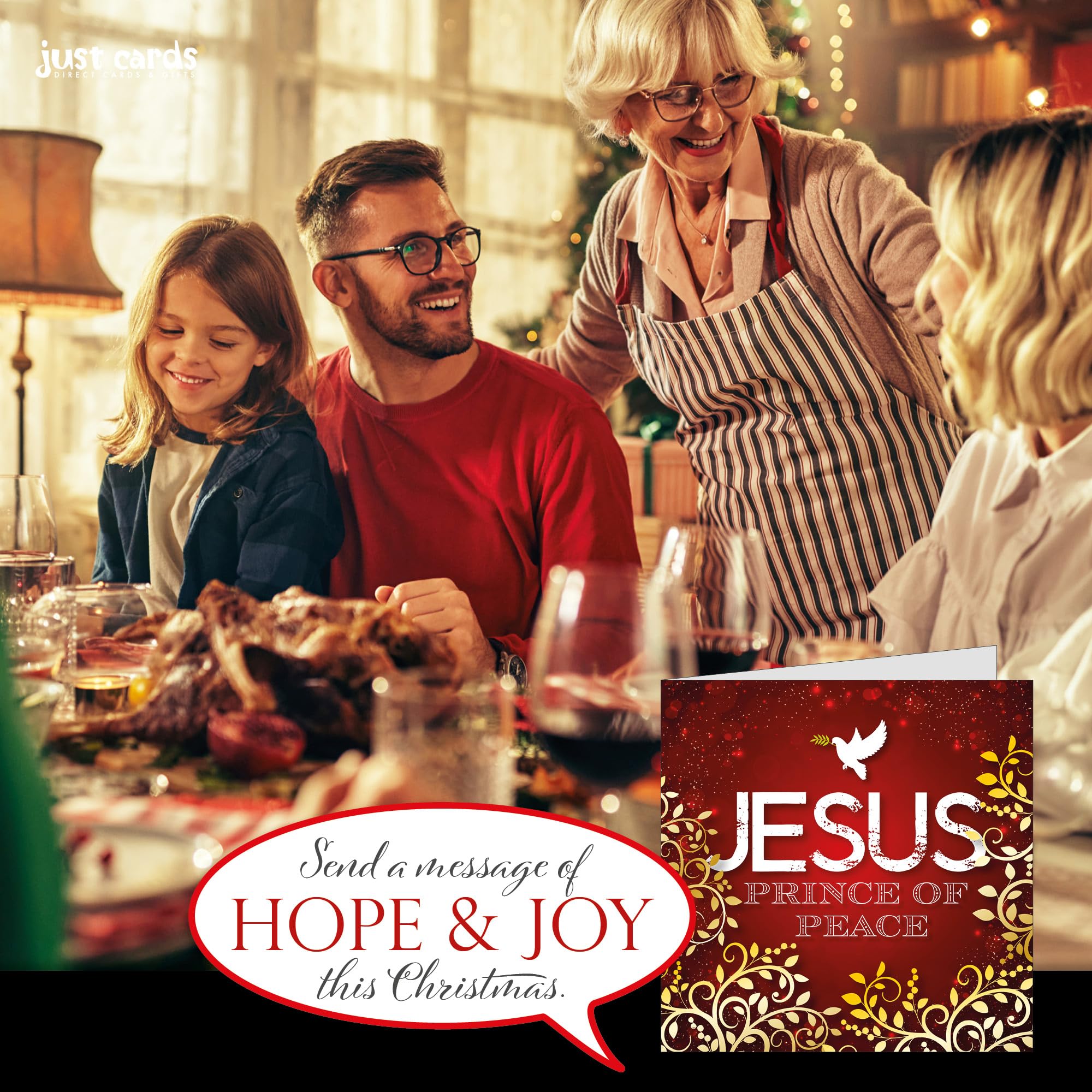 Christian Christmas cards, pack of 10, Jesus Prince of Peace - Image 2