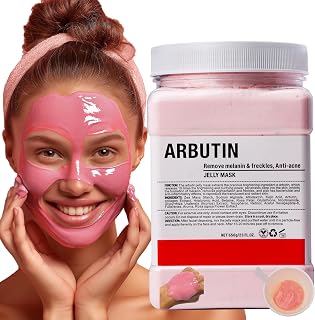 Vajacial Hydro Jelly Mask Powder for Face, Jelly Mask for Facials Professional, Jelly Facial Mask for Teens and Women. Jelly face mask. (Arbutin)