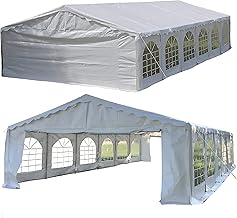 DELTA 40'x20' Budget PVC Party Tent,Outdoor Event Canopy,Wedding Tent,Backyard Garden Shelter Gazebo,Waterproof Top,Galvanized Steel