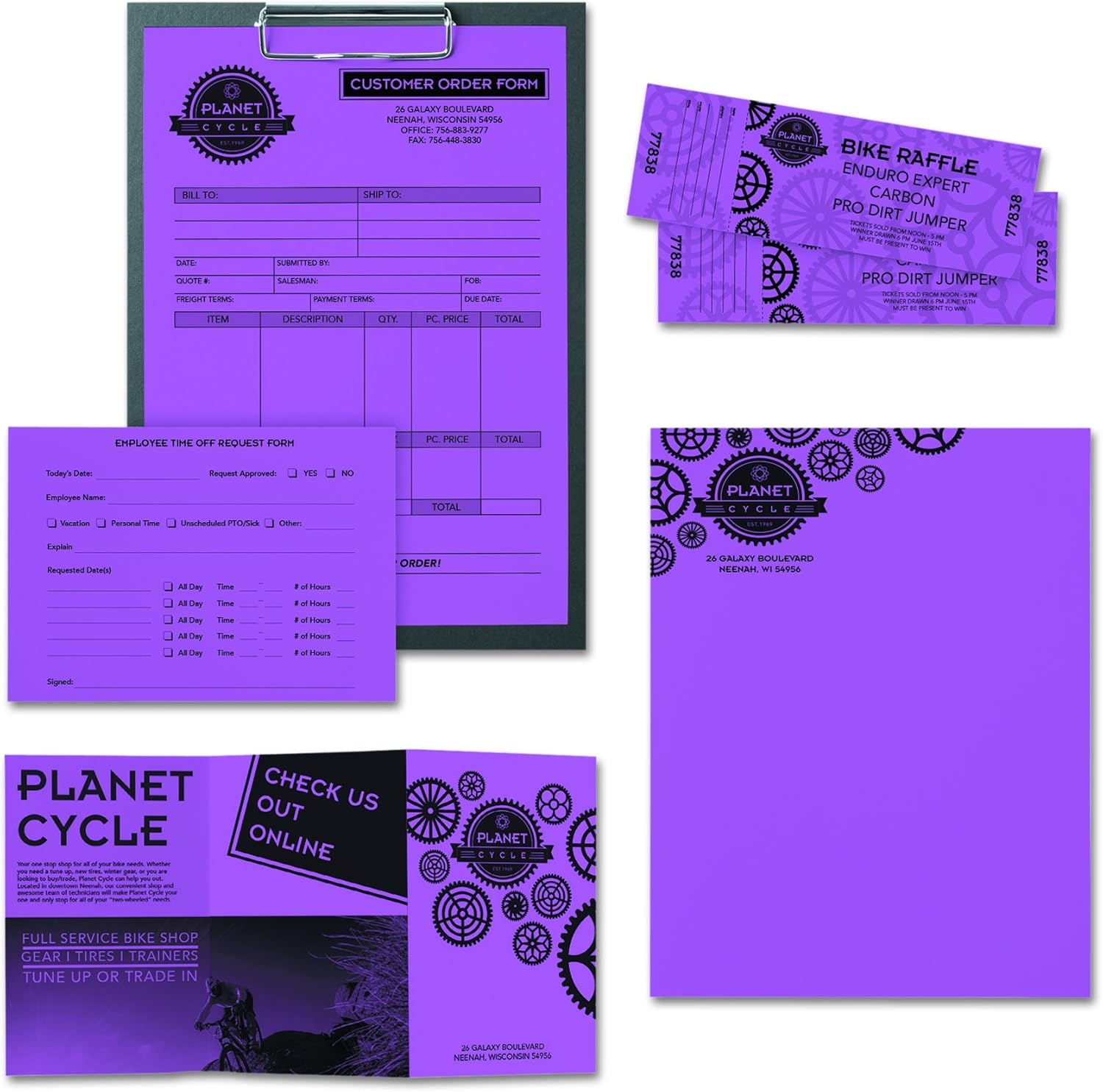 Neenah Astrobrights Premium Color Paper, 24 lb, 8.5 x 11 Inches, 500 Sheets, Planetary Purple (22671) : Printer And Copier Paper : Office Products