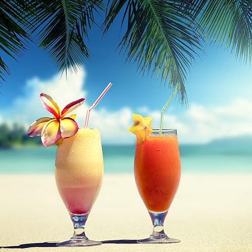 Miniatura 9 de ALINK 500 pajitas flexibles negras + 500 pajitas a rayas