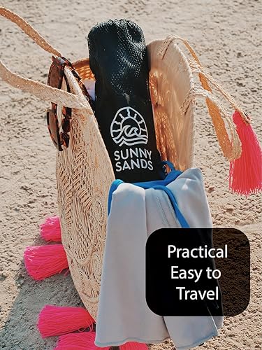 Miniatura 3 de Toalla de microfibra para playa y viajes, extragrande, ligera, de secado rápido, a prueba de arena