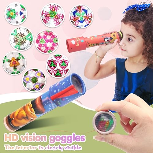 Miniatura 4 de Yunsailing 30 piezas de caleidoscopios clásicos, recuerdos de fiesta, mini caleidoscopio vintage, juguete educativo para niños, regalos de San