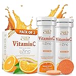 SIGNIFY NATURE Vitamin C 1000mg Effervescent Tablets - Potent Immune Support VIT C with Zinc Supplement - Sugar-Free & Vegan Formula | Dissolvable Vitamin C Tablets - Water Soluble Fizzy Elixir - 20CT