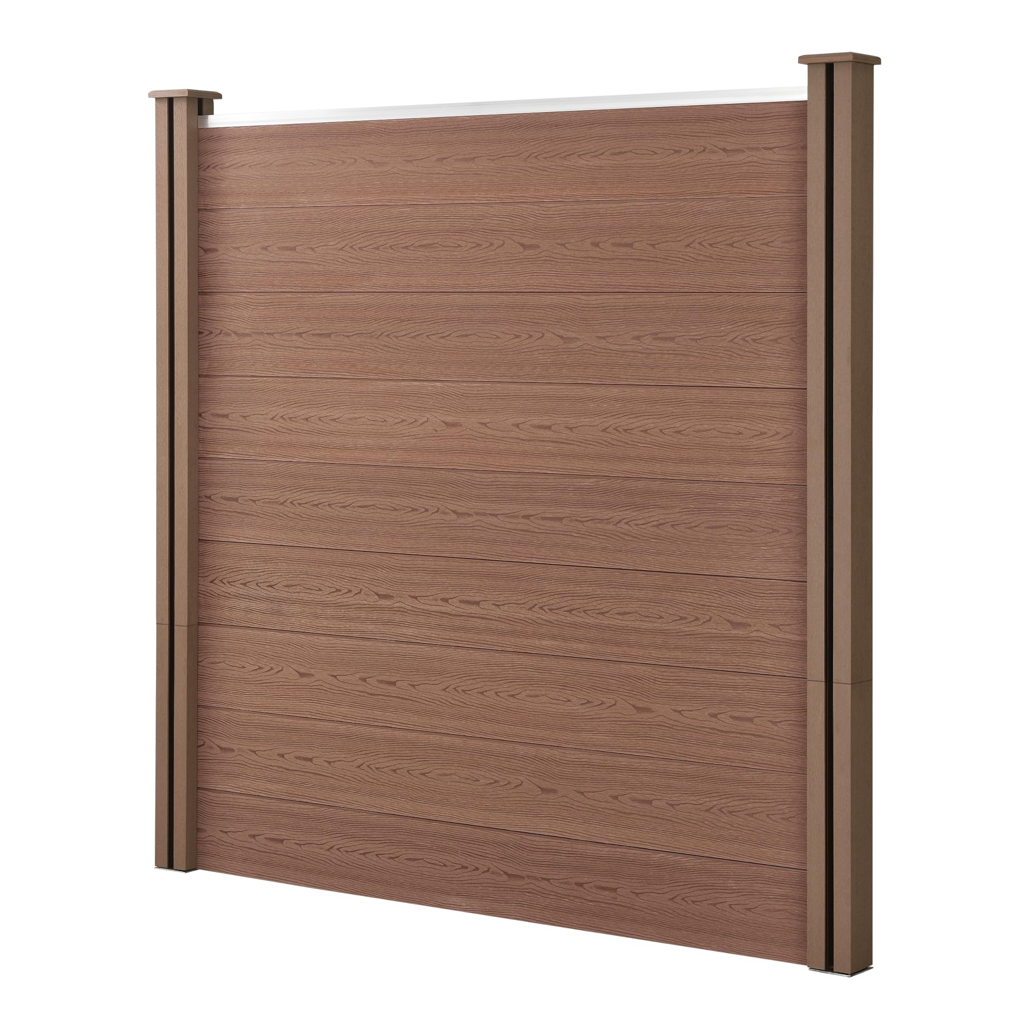 NEU.HOLZ Clôture de Jardin Brise Vue Brise Vent Bois Composite Brun