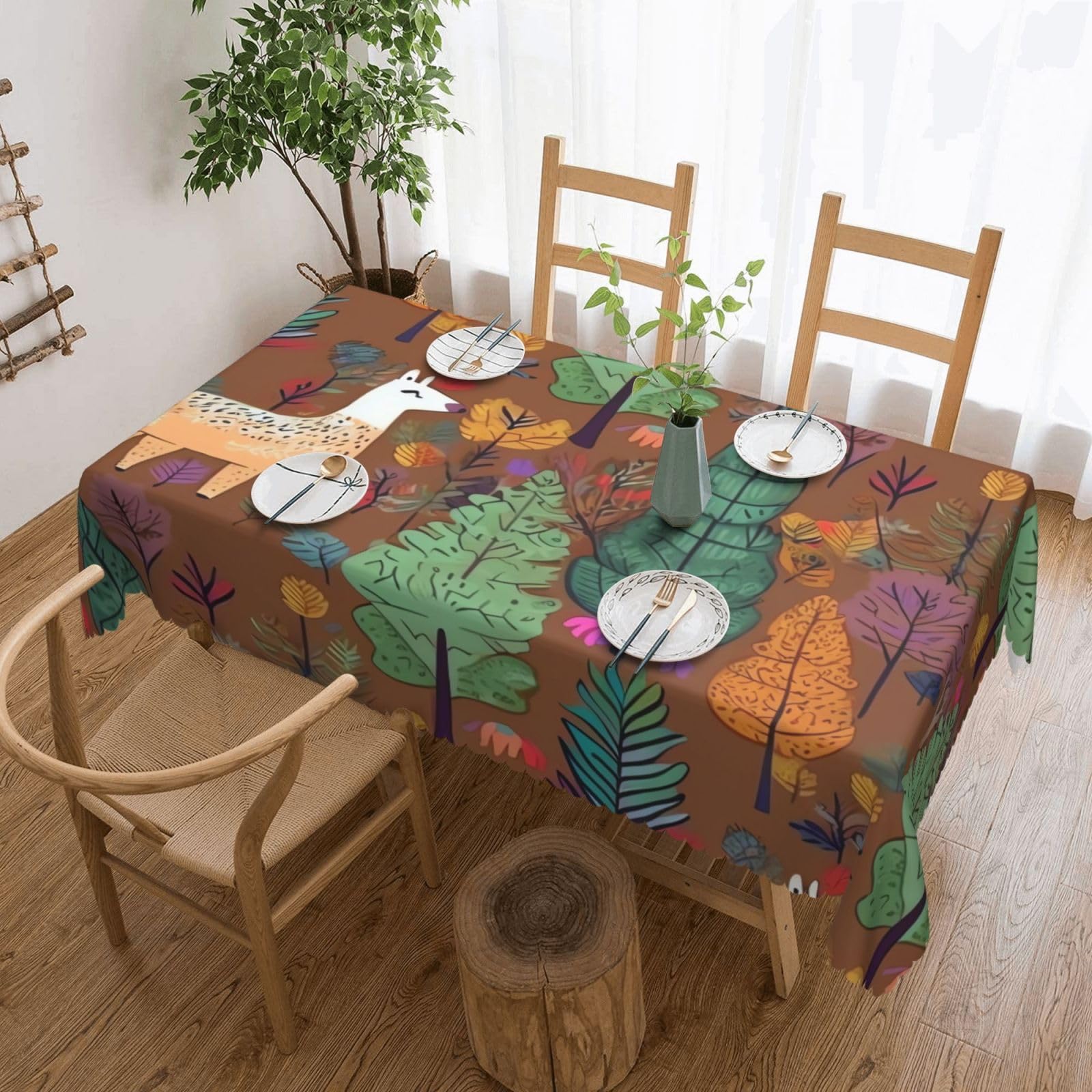 Nappe Alpagas déperlante 137x183 cm pour table de salle à manger