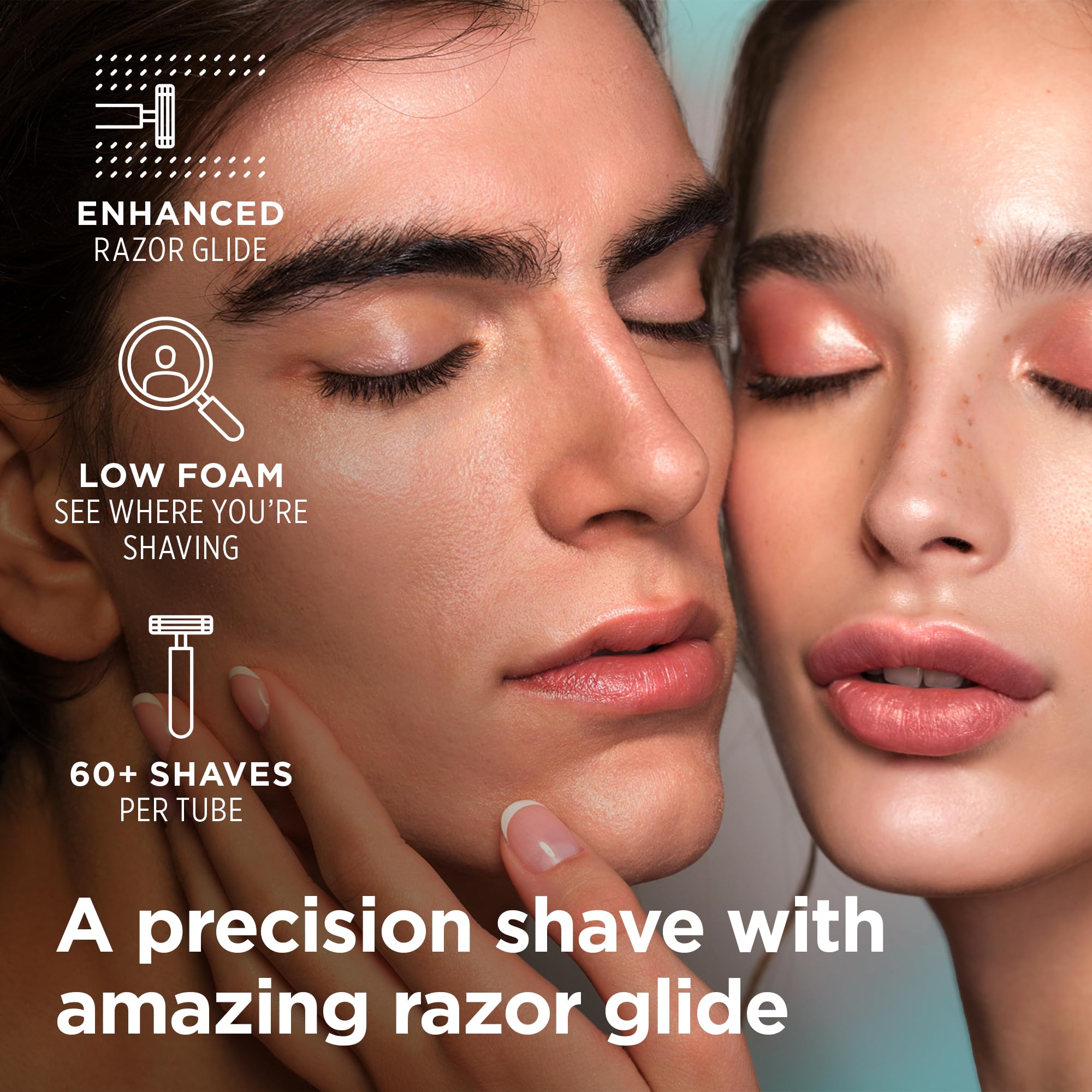 King of Shaves Sensitive Shave Gel Duo 2 x 175ml | Clear Low Foam Shaving Gel For Sensitive Skin With Aloe Vera To Reduce Razor Irritation. Vegan Formula.
