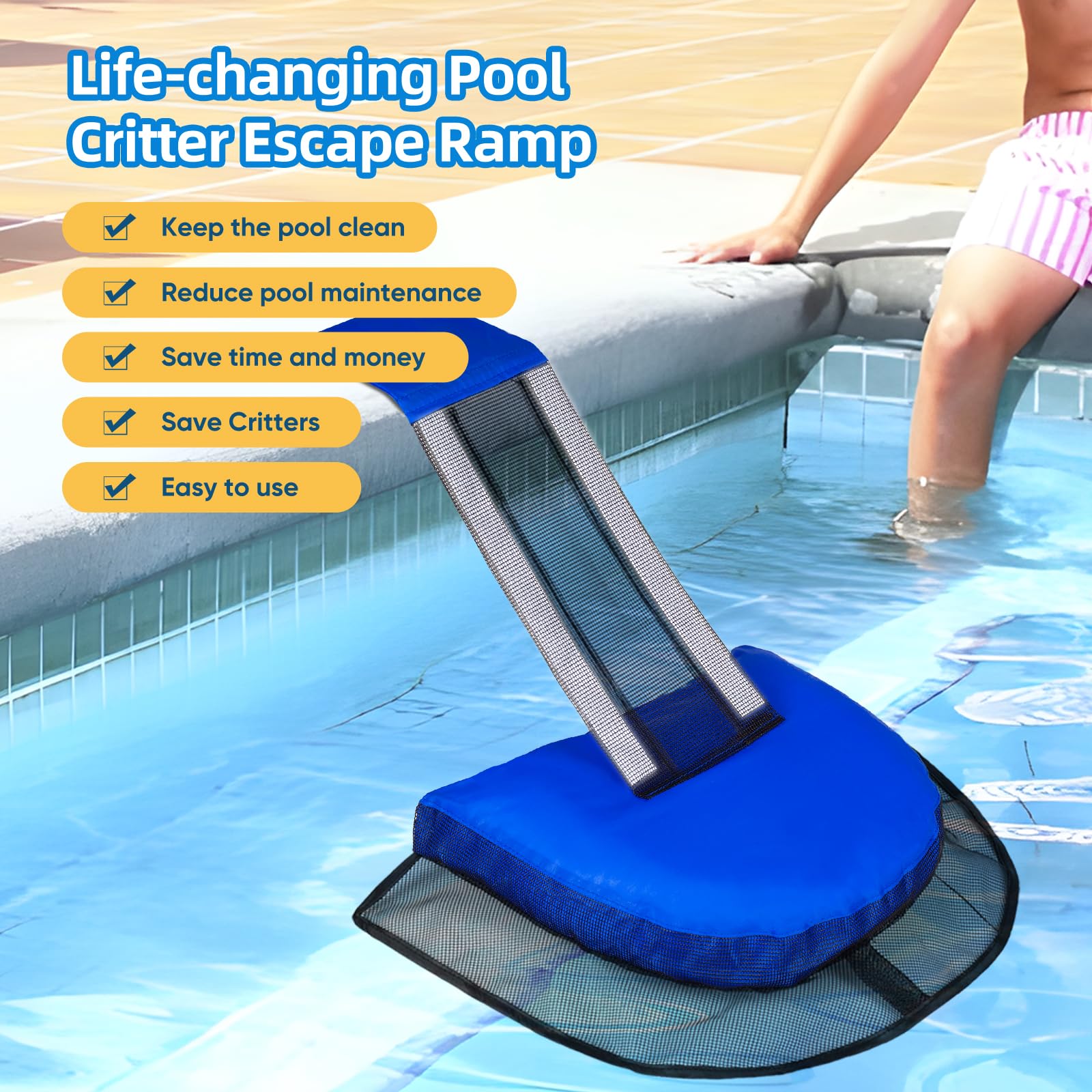 Rescue Ramp Snapklik.com : Pro Pool Animal Escape Ramp - Floating Frog Saver Log ...