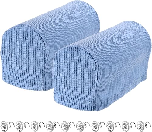 uxcell Fundas elásticas para reposabrazos y sillón antideslizantes para sillas, sofás, fundas de brazo para sofá reclinable, 1 juego con pasadores