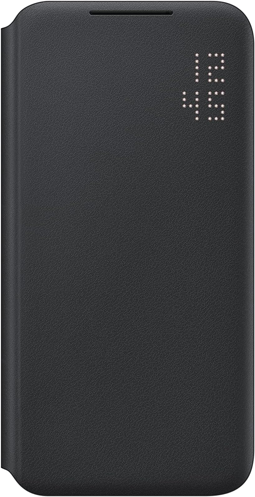 Samsung Galaxy S22 LED View Cover, Protective Phone Case, Tap Control, Card Pocket, Customizable, Shockproof, US Version, Black