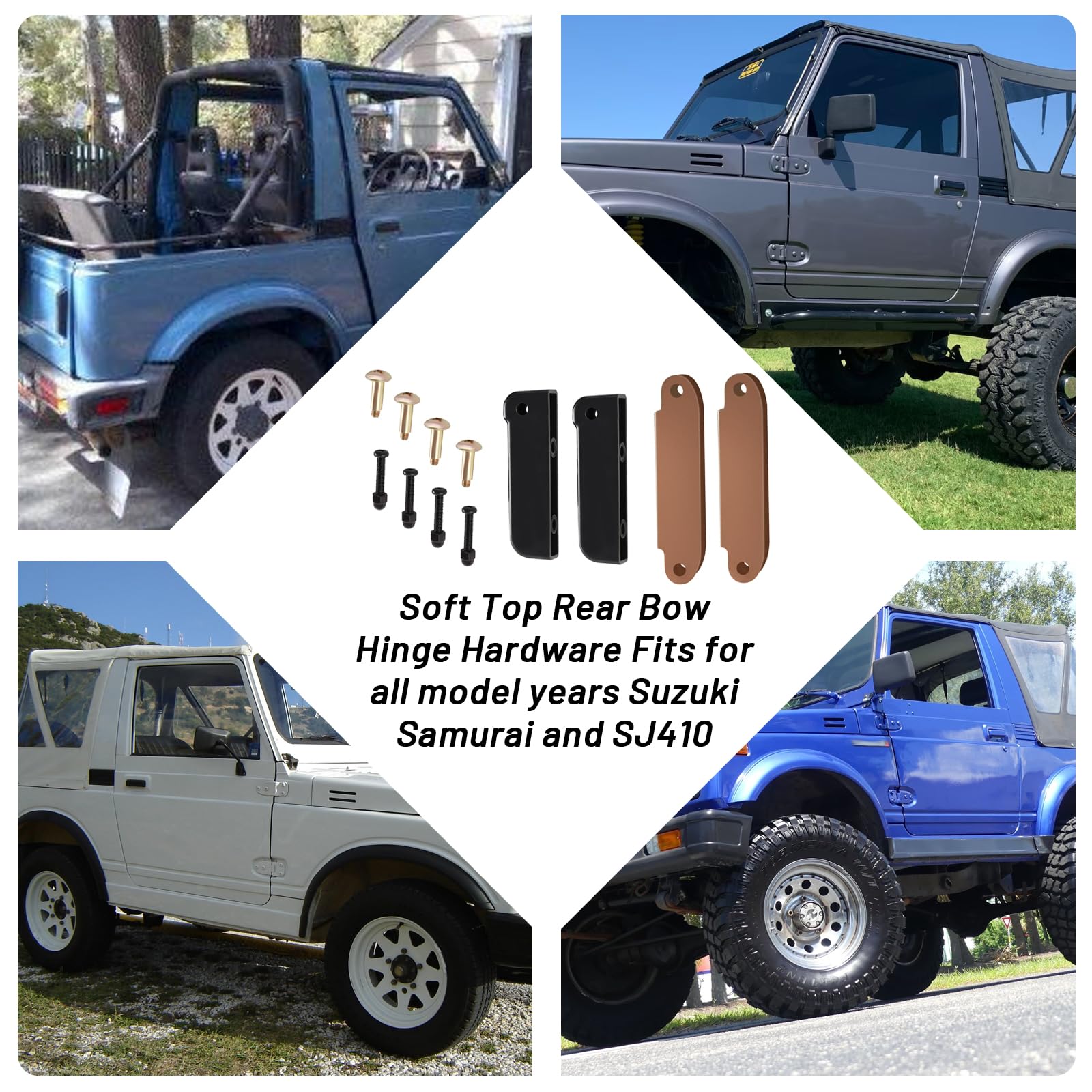 Amazon | SUZUKI SAMURAI / SJ410 ソフトトップリアボウヒンジ - フル 