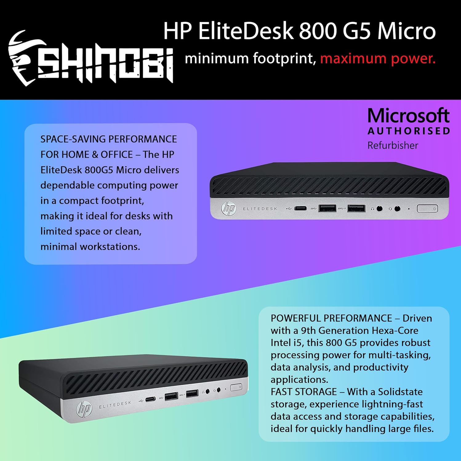 HP EliteDesk 800 G5 Mini PC | Intel Core i5-9500T | 32GB RAM | 1TB SSD | Windows 11 Pro | Wi-Fi+ BT | Mini Desktop Computer (Renewed) (32GB RAM + 1TB SSD)