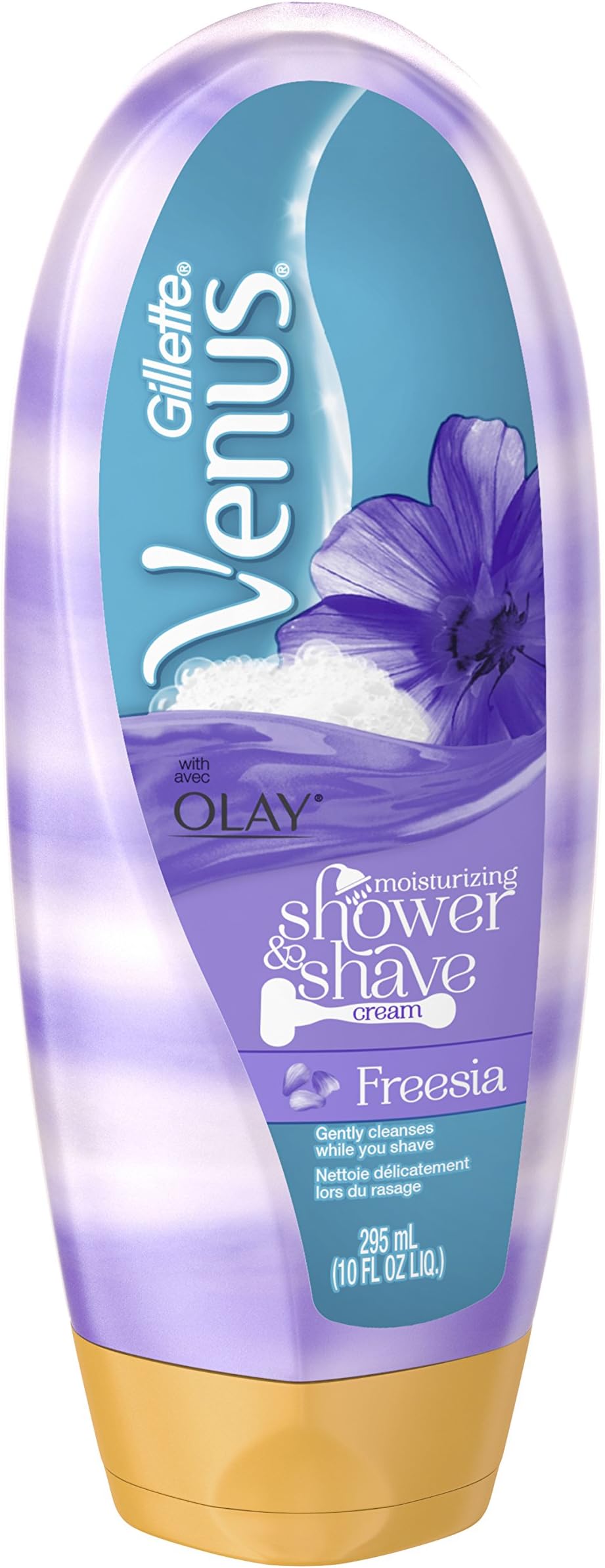 with Olay Moisturizing Shower & Shave Cream Freesia, 10 oz