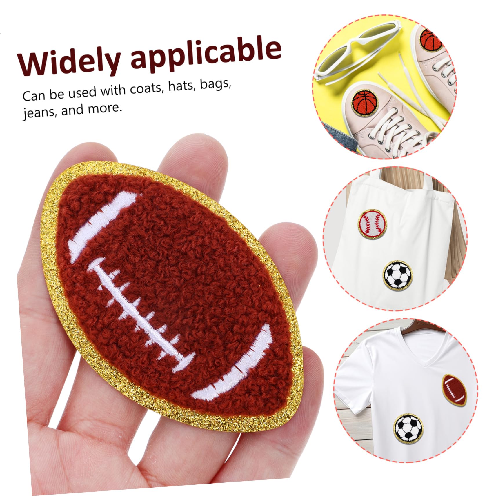 Tofficu 3 Series Parche De Tela Bordado Parches Bonitos Parches Para Pantalones De Corazón De Béisbol Parche Para Reparar Chaqueta Acolchada De Béisbol 20 piezas*3
