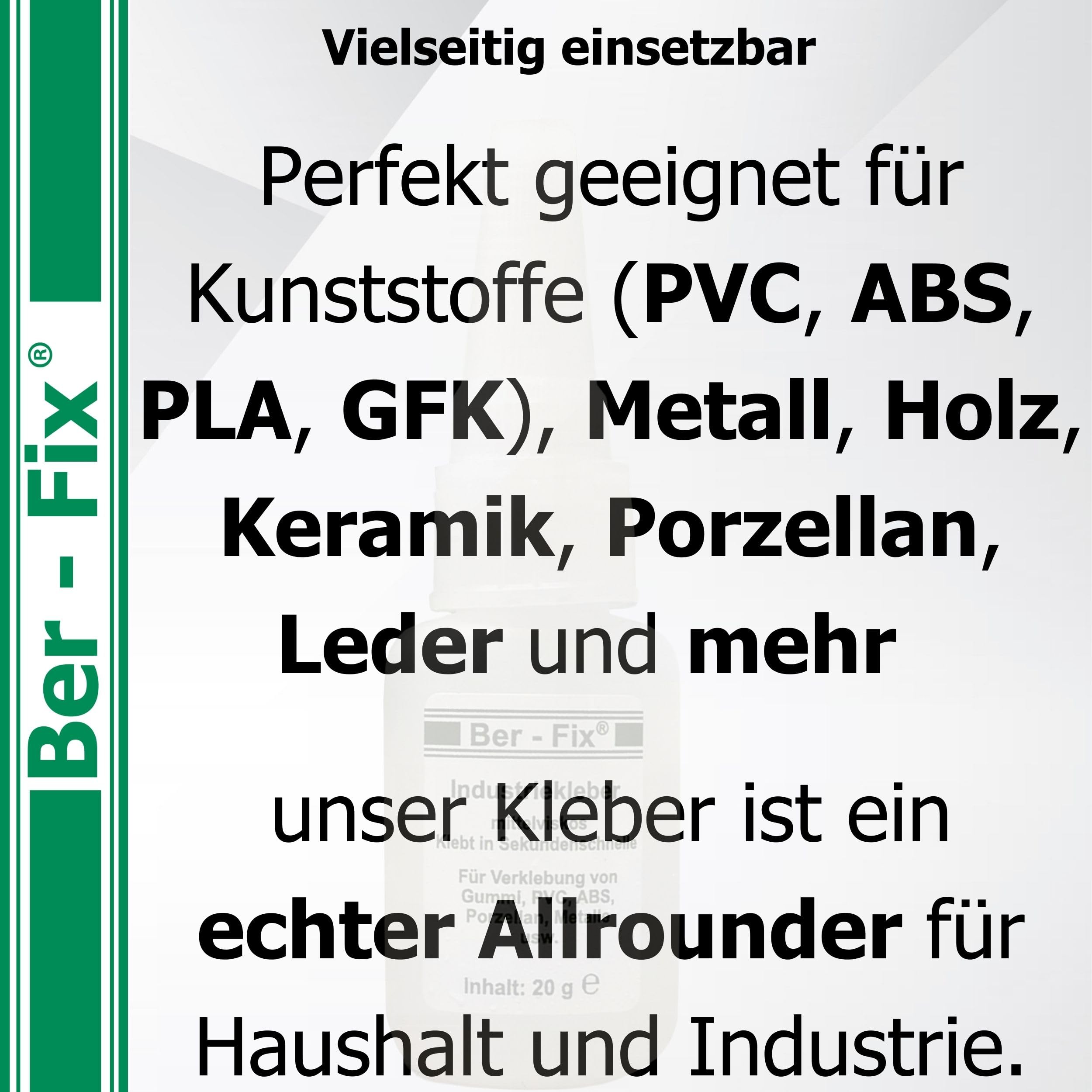 Ber-Fix® Industriekleber mittelflüssig – Vorratspack 2x50g Werkstattpack