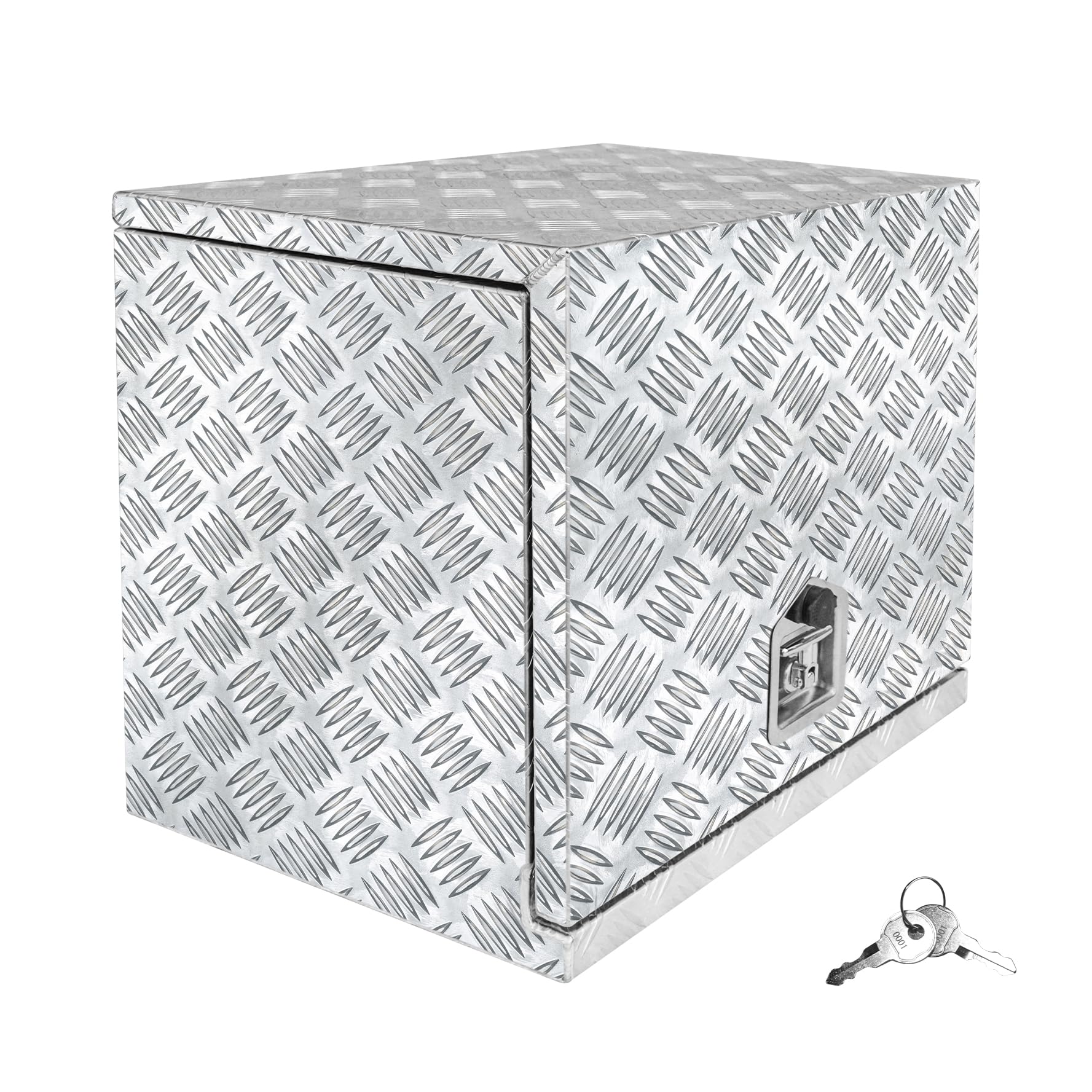 Srehloe 62x41x51cm Aluminum Safety Generator Toolbox Waterproof Truck Generator Storage Boxes With Lock and Key Suitable for ATV Trailer Pick Up Truck