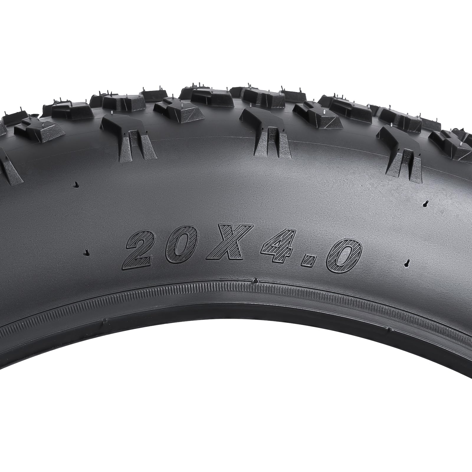 YUNSCM 2-PCS 20 Pouces Fat E-Vélo pneus 20 Poucesx4.0 Pouces Compatible with Electric Vélo 20x4.0 20X4 Fat Bike pneus (Y-1323)