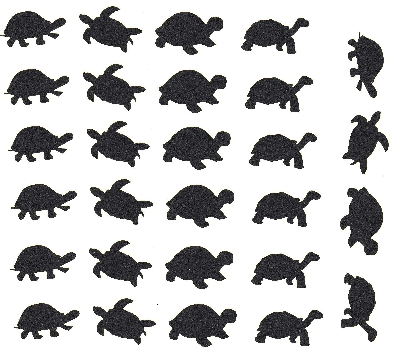 Kaz Creations Turtle Tortoise Vinyl Stickers Black Turtle Tortoise Collection (Turtle Tortoise Vinyl Stickers Black)