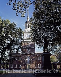Historic Pictoric Philadelphia, PA Photo - Independence Hall, The Pennsylvania Colony Statehouse, Where The Declaration of Independence was Adopted in 1776. Philadelphia, Pennsylvania - 11in x 14in