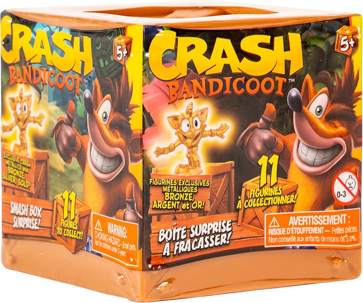 Crash Bandicoot Bandai Smash Box Surprise | 6cm Mystery Toy Blind Box Merchandise Surprise Toys for Girls and Boys Characters Collectable Figures