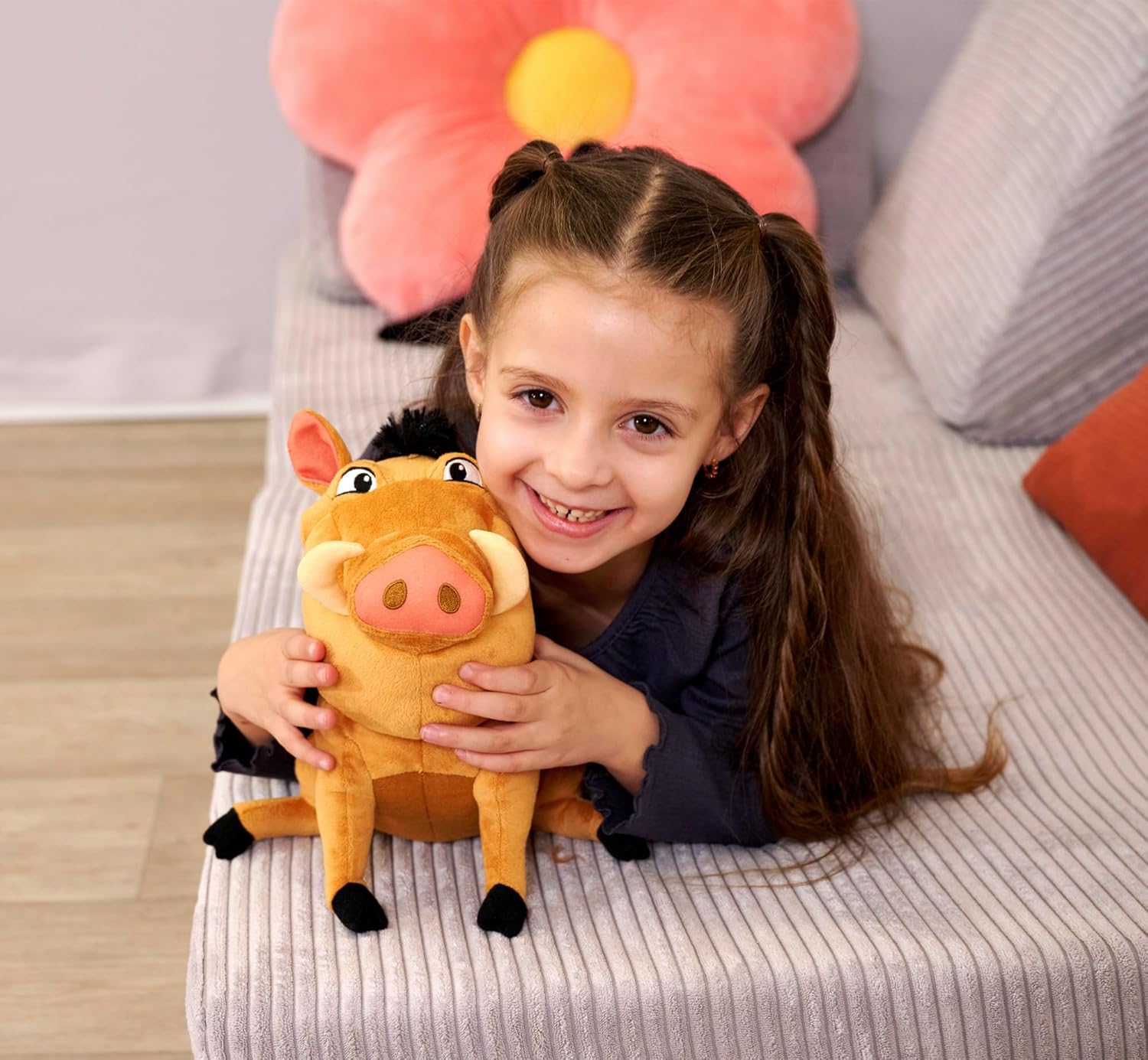 Disney Lion King, 30 Years of Lion King, Pumbaa, 25 cm Plush Toy, Suitable from the First Months of Life