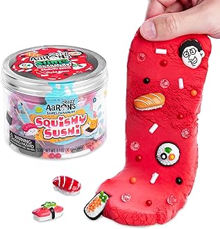 Crazy Aaron's Slime Charmers® - Squishy Sushi - Red Cloud Slime, Sensory Toys for Kids - Creative and Endless Fun, Stress Relief Therapy, Gifts for Girls and Boys - Made in USA