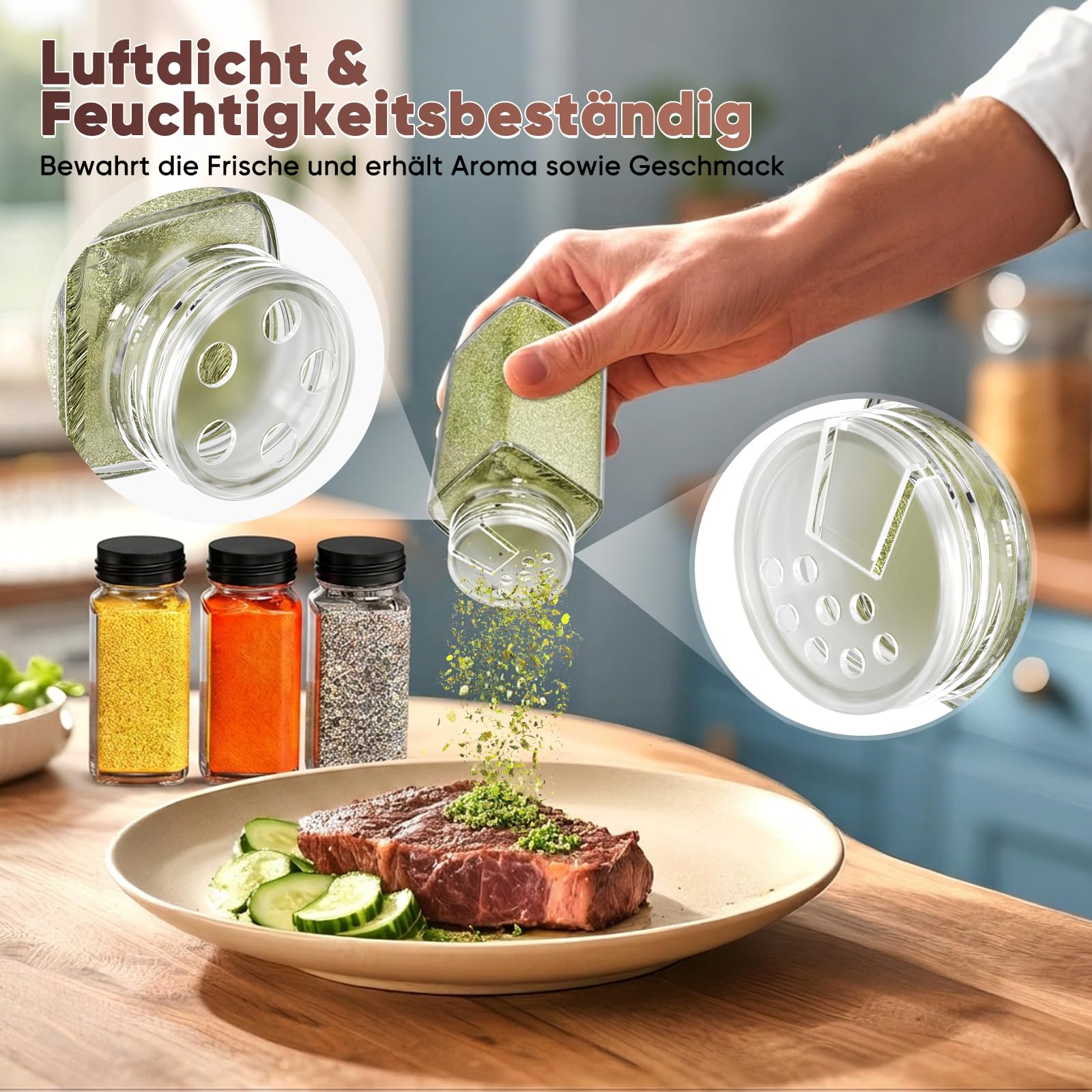 Set portaspezie con barattoli, 4 ripiani, 28 pezzi, in metallo nero, organizer da cucina con 420 etichette per spezie, imbuto e spazzola, sistema salvaspazio per spezie ed erbe