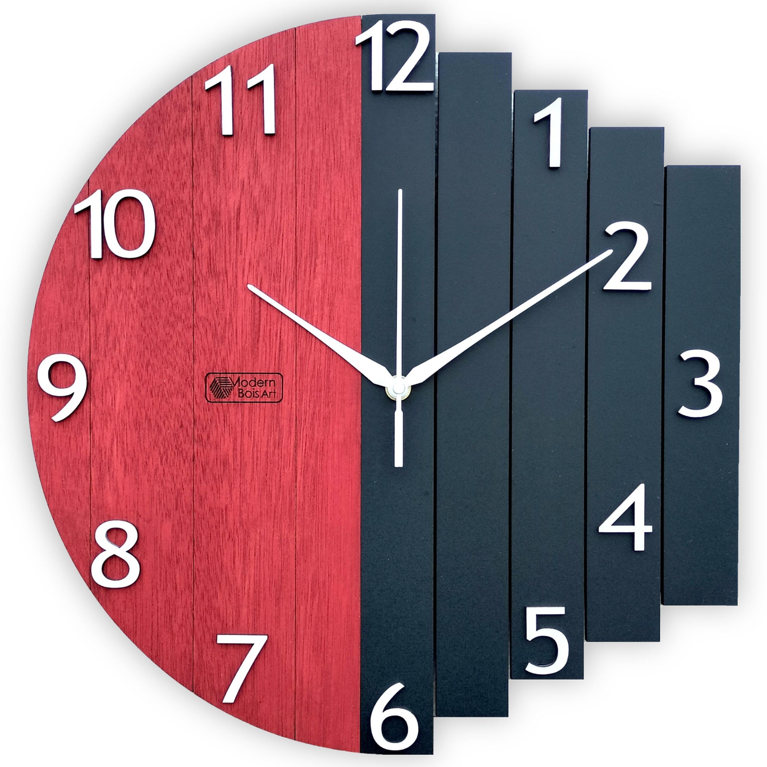 MODERN BOIS ART Antique Geometric Design Handmade Wood Wall Clock, Big Size Modern Wall Clock for Home Decor (Black, and Yellow) Dia 33Cm X 33Cm, MBCL21 (21) (B0BJ7K8K2B) Amazon Price History, Amazon Price Tracker